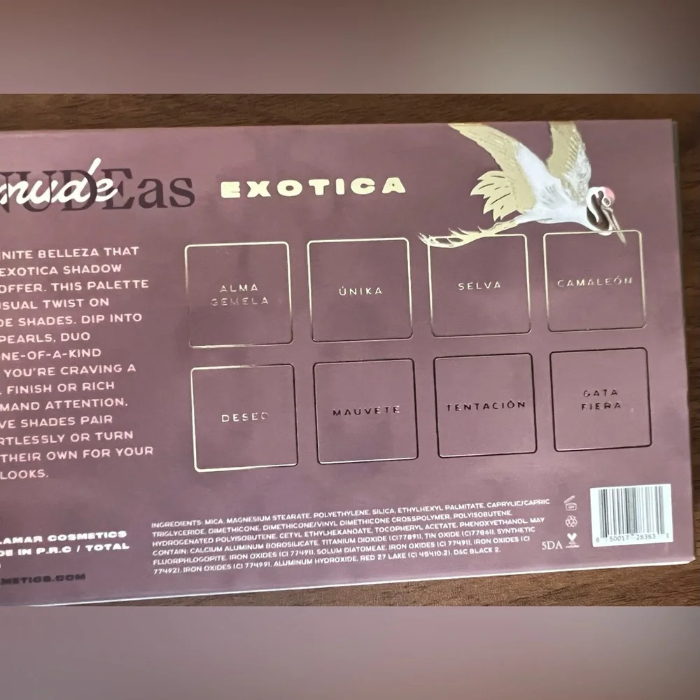 Alamar Cosmetics DesNUDEas Exotica Pressed Pigment 8 Ct Eyeshadow Palette NIB!